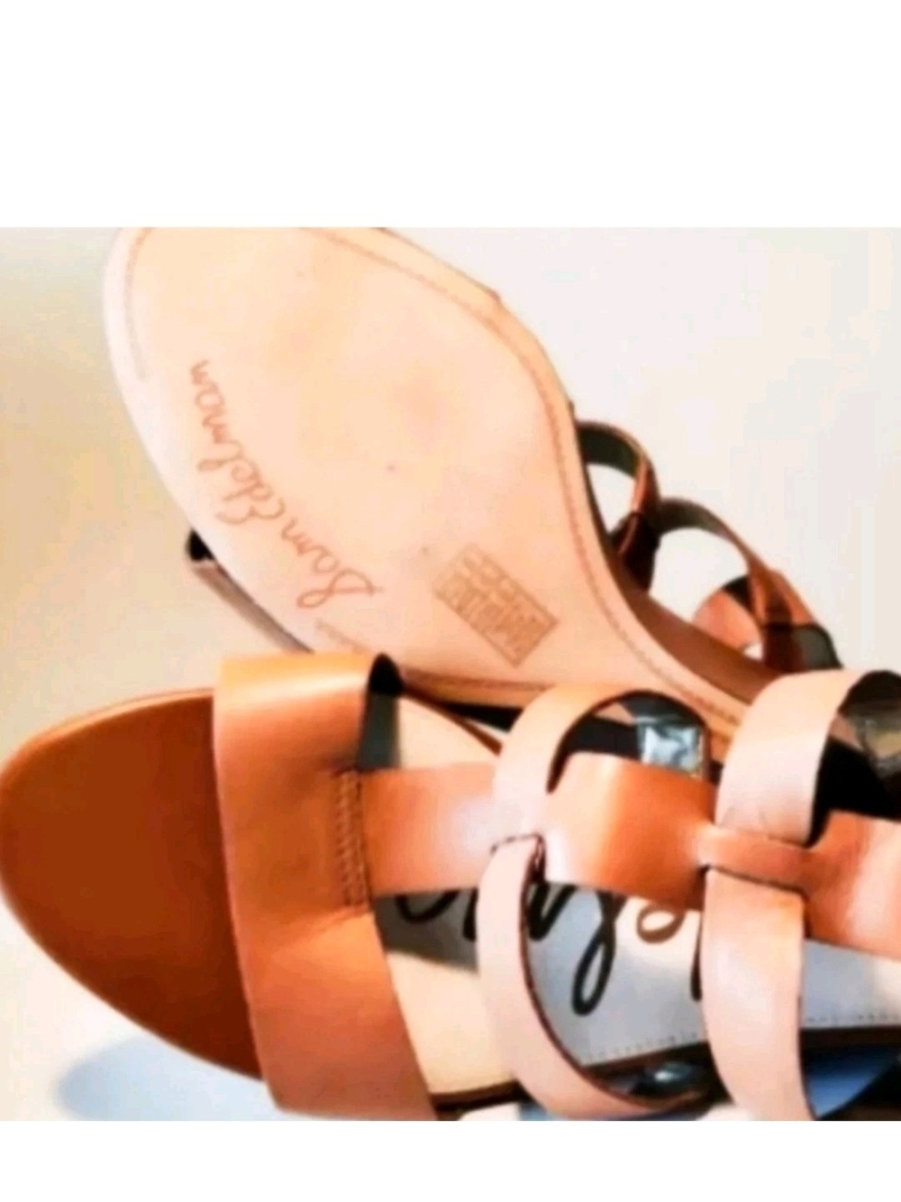 Sam Edelman Womens 9.5 Leather Wedge Sandals... - Picture 8 of 12